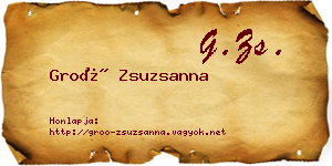 Groó Zsuzsanna névjegykártya