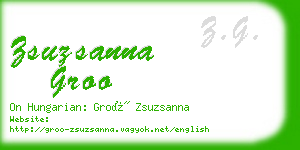 zsuzsanna groo business card